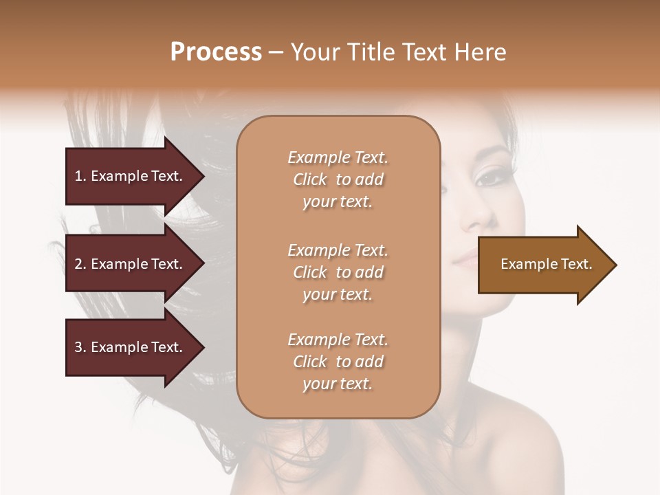 Girl Close Up Brown Hair PowerPoint Template