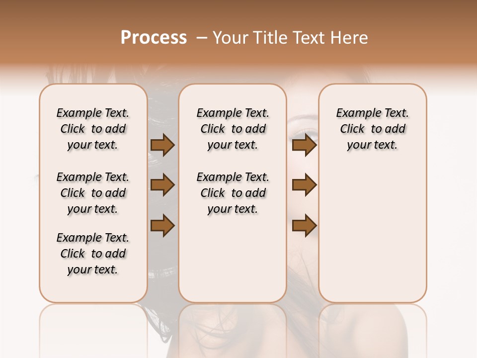 Girl Close Up Brown Hair PowerPoint Template