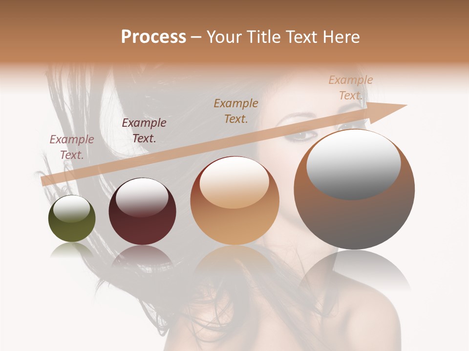 Girl Close Up Brown Hair PowerPoint Template