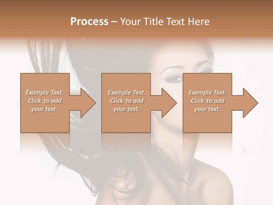 Girl Close Up Brown Hair PowerPoint Template