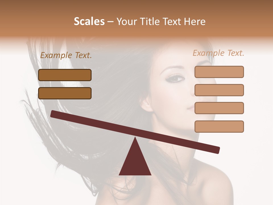 Girl Close Up Brown Hair PowerPoint Template