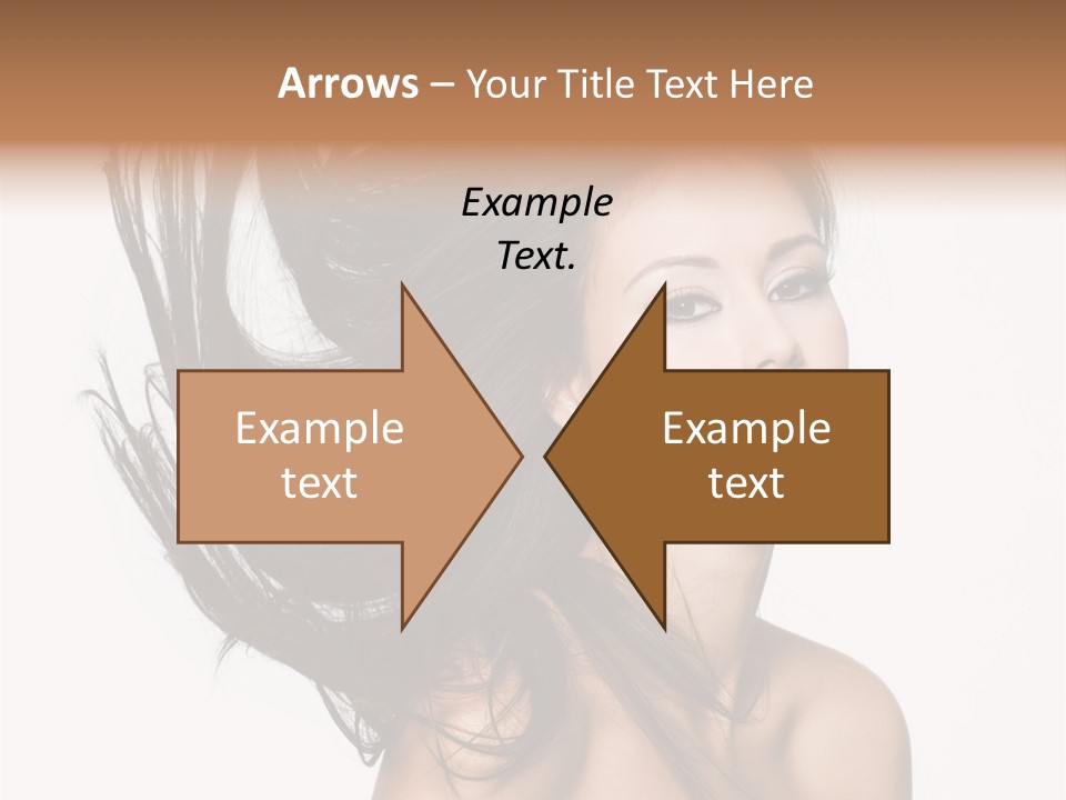 Girl Close Up Brown Hair PowerPoint Template