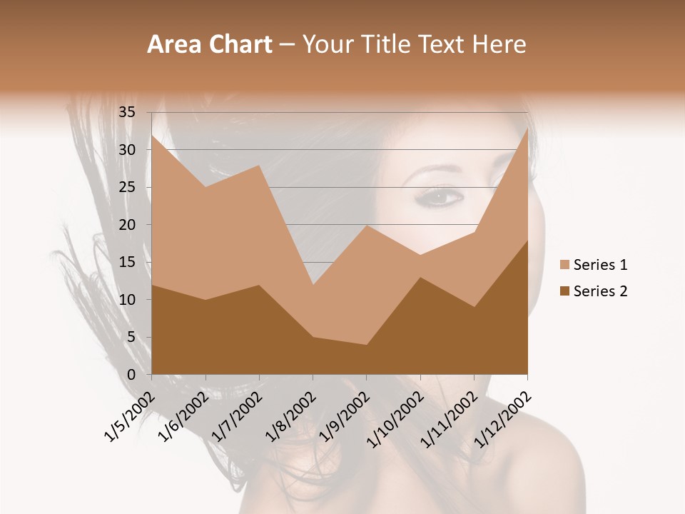 Girl Close Up Brown Hair PowerPoint Template