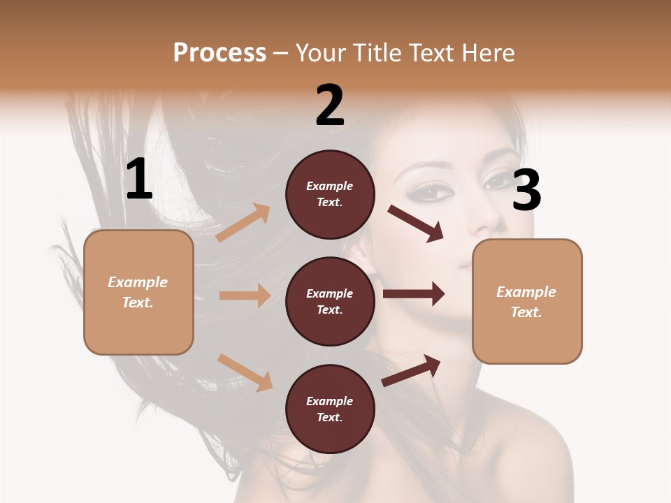 Girl Close Up Brown Hair PowerPoint Template