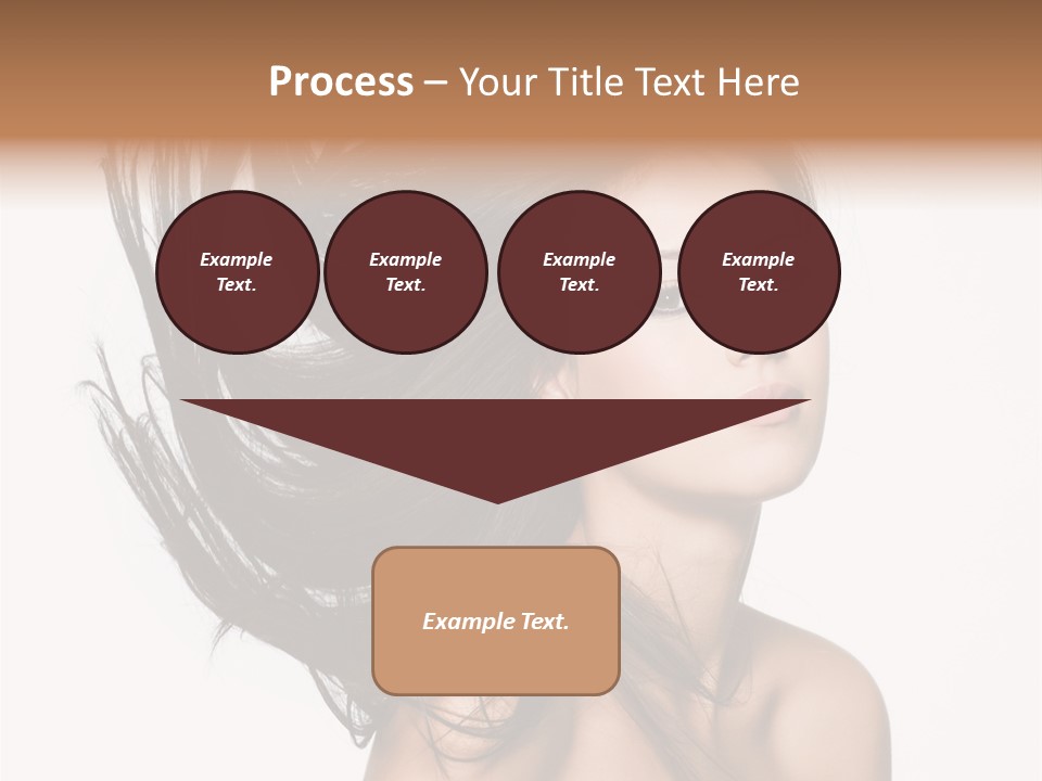 Girl Close Up Brown Hair PowerPoint Template