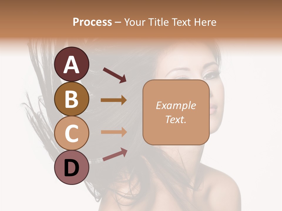 Girl Close Up Brown Hair PowerPoint Template