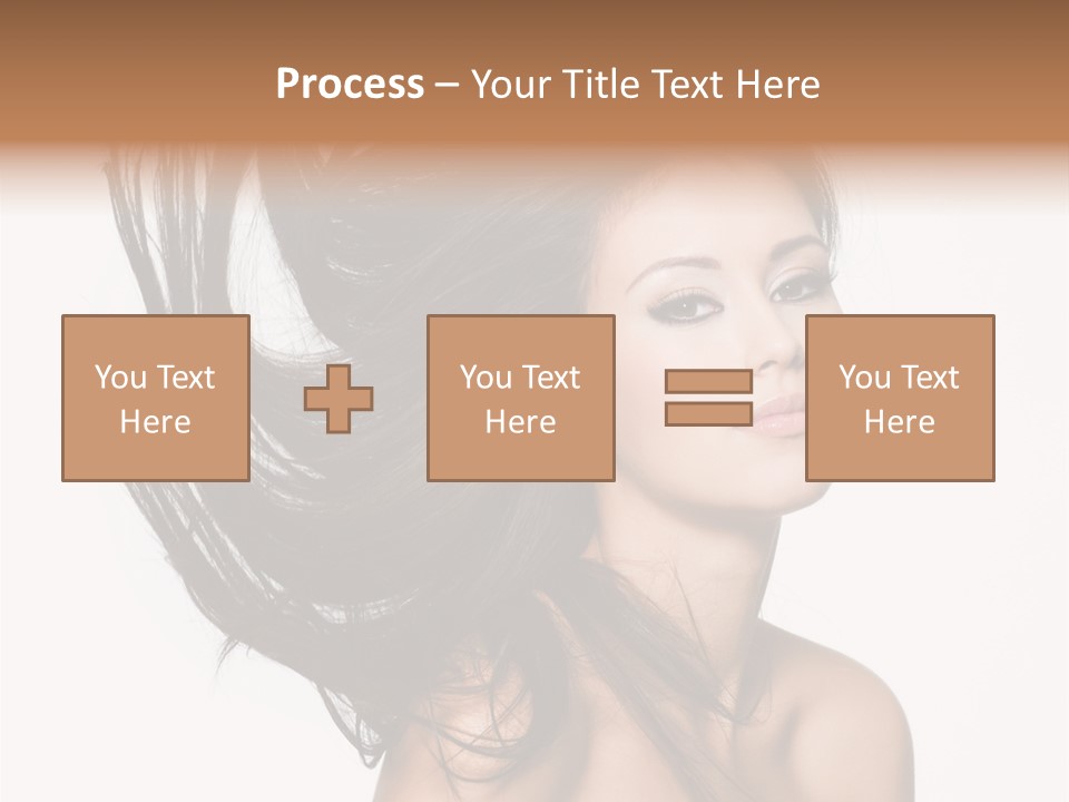Girl Close Up Brown Hair PowerPoint Template