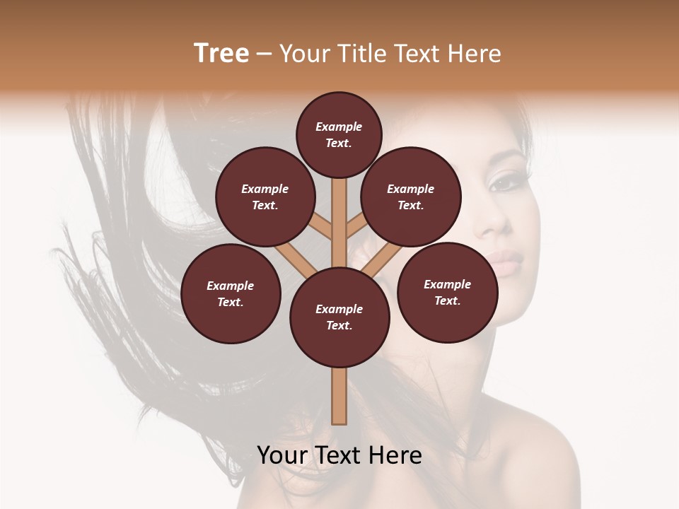 Girl Close Up Brown Hair PowerPoint Template