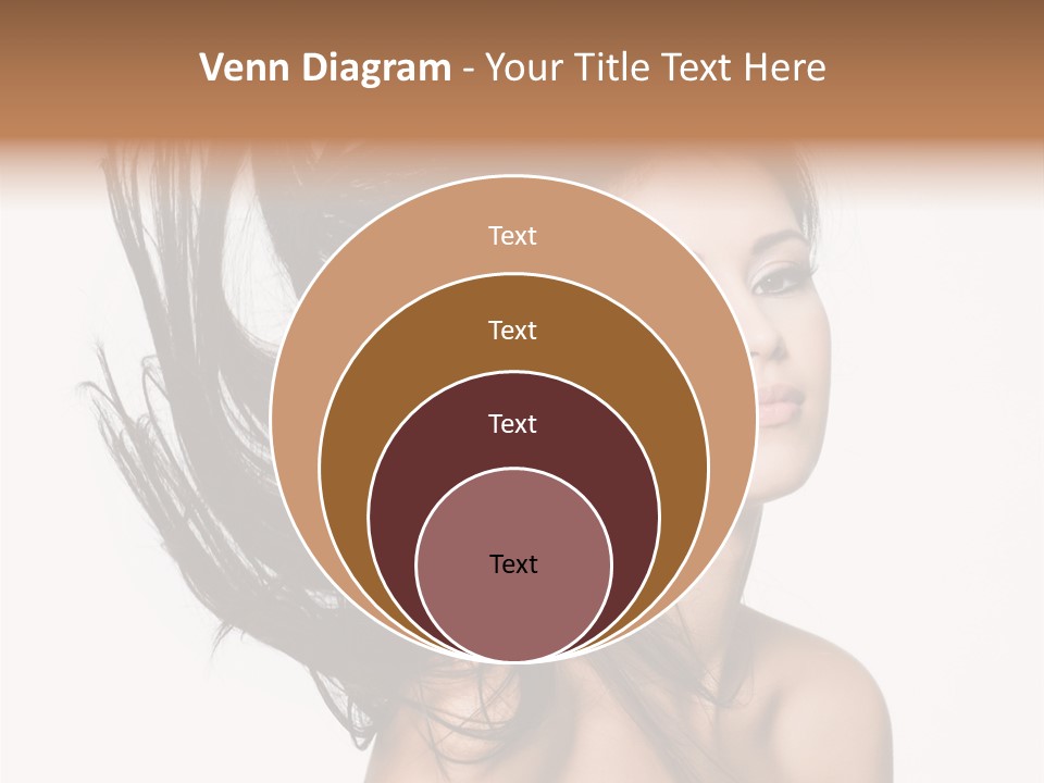 Girl Close Up Brown Hair PowerPoint Template