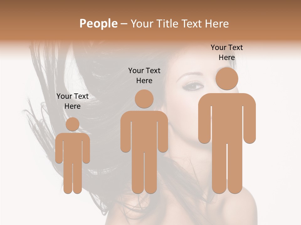 Girl Close Up Brown Hair PowerPoint Template