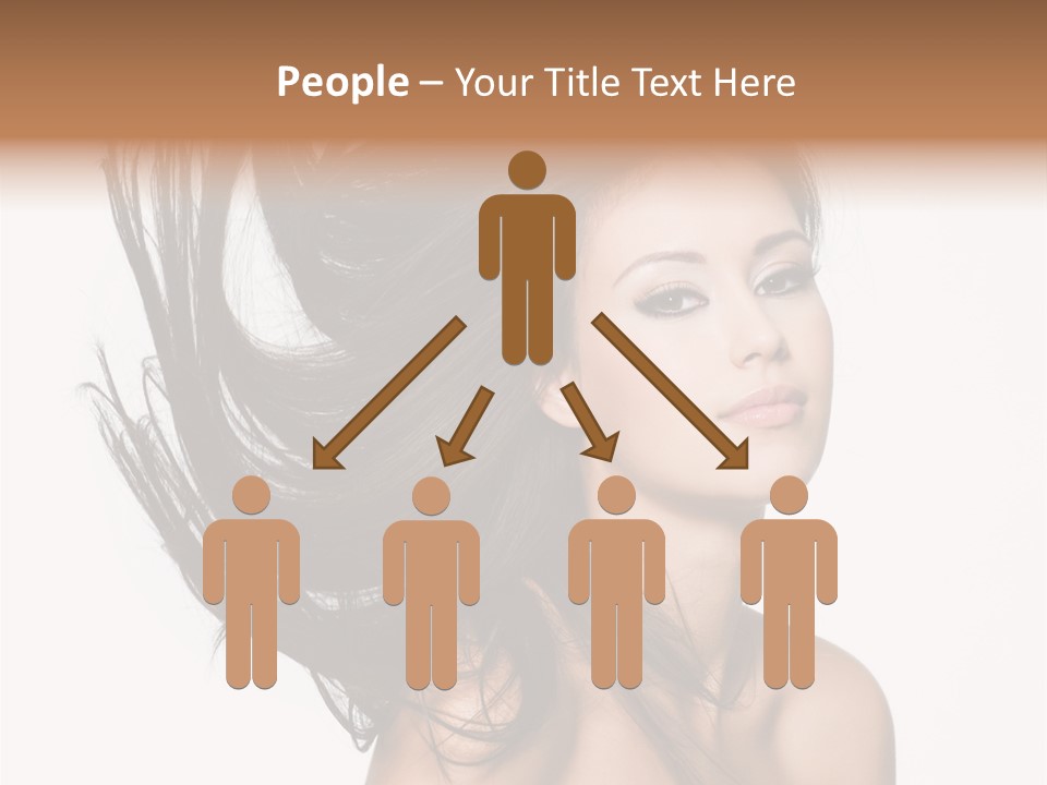 Girl Close Up Brown Hair PowerPoint Template