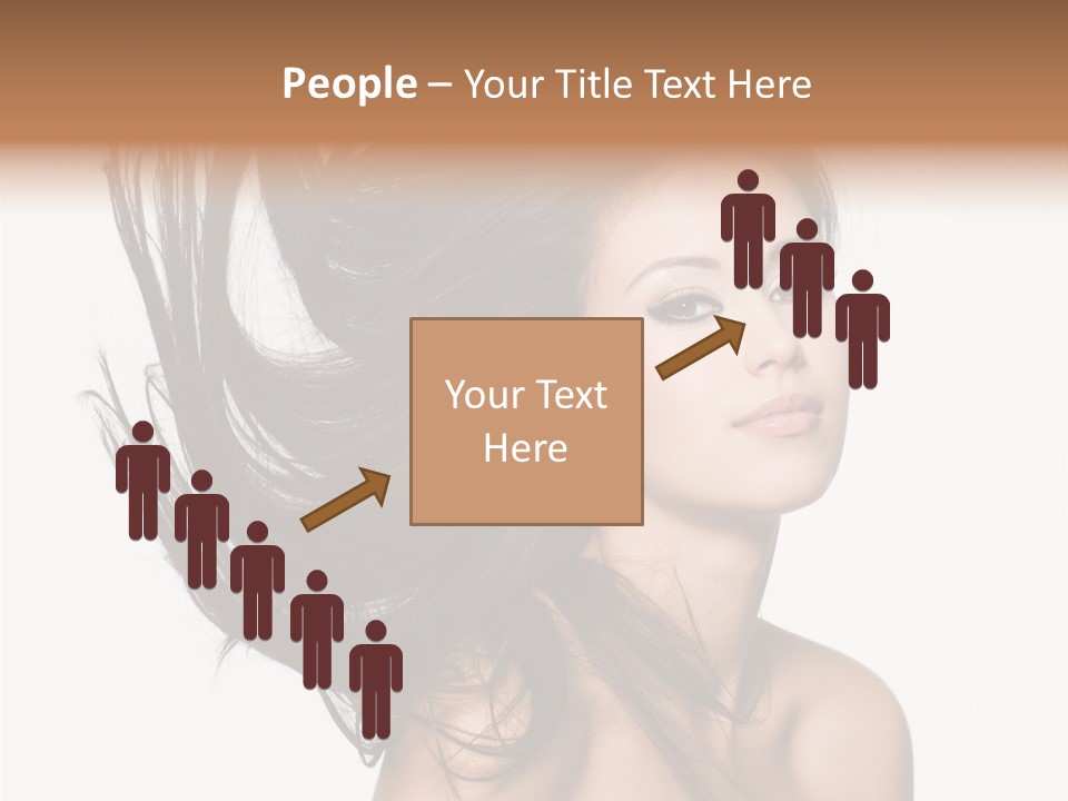Girl Close Up Brown Hair PowerPoint Template