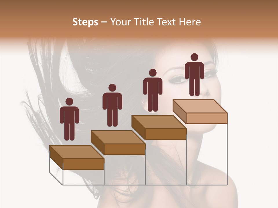 Girl Close Up Brown Hair PowerPoint Template