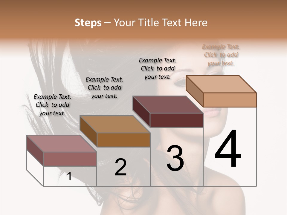 Girl Close Up Brown Hair PowerPoint Template