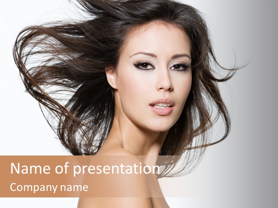 Fashion Model Girl Moving PowerPoint Template