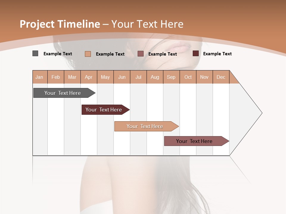 Attractive Brown Hair Young PowerPoint Template