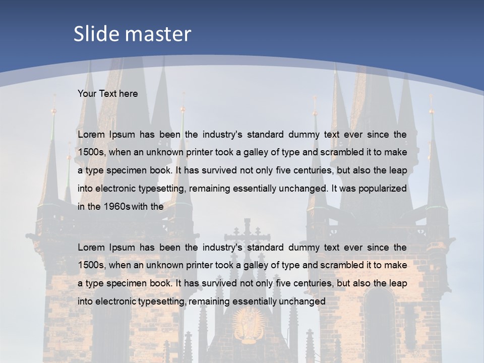 Old Cathedral Twin PowerPoint Template
