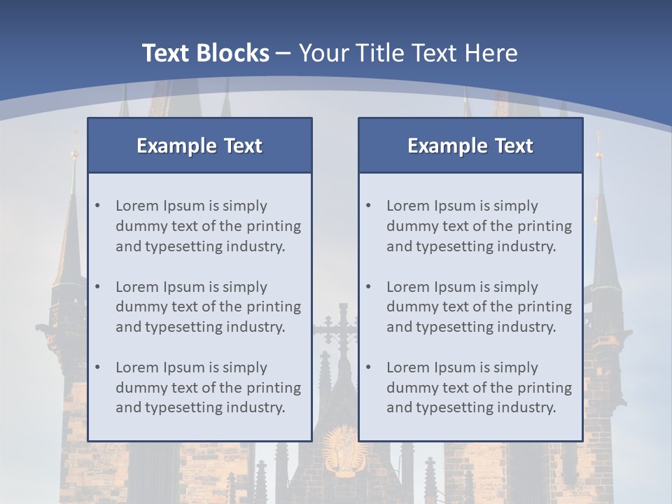 Old Cathedral Twin PowerPoint Template
