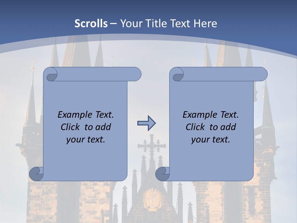 Old Cathedral Twin PowerPoint Template
