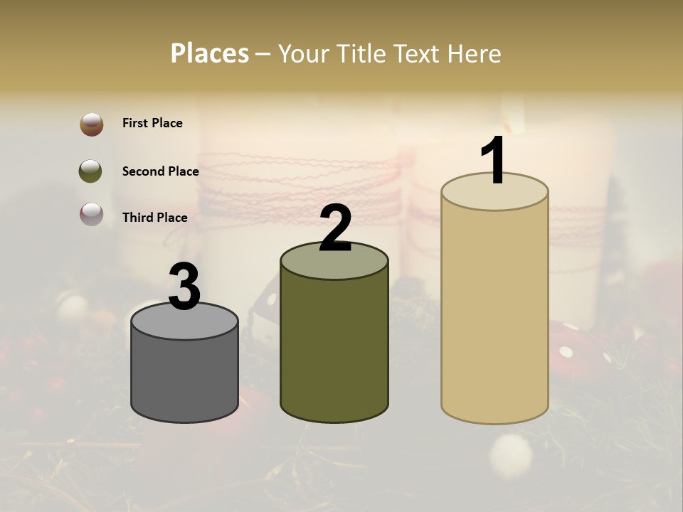 Christmas Decoration Moss Christmas Wreath PowerPoint Template