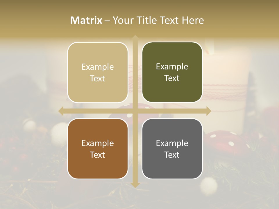 Christmas Decoration Moss Christmas Wreath PowerPoint Template