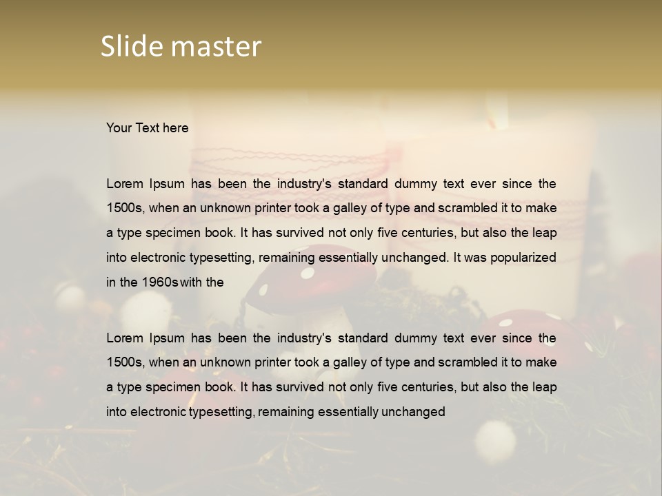 Christmas Decoration Moss Christmas Wreath PowerPoint Template