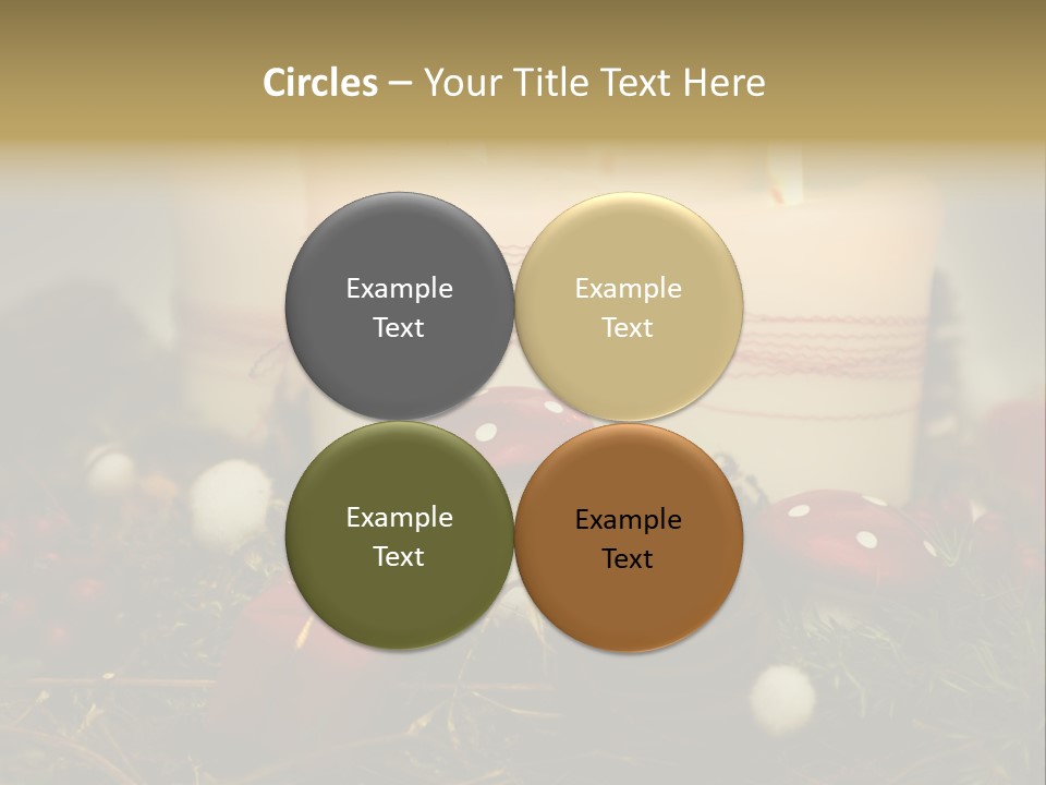 Christmas Decoration Moss Christmas Wreath PowerPoint Template