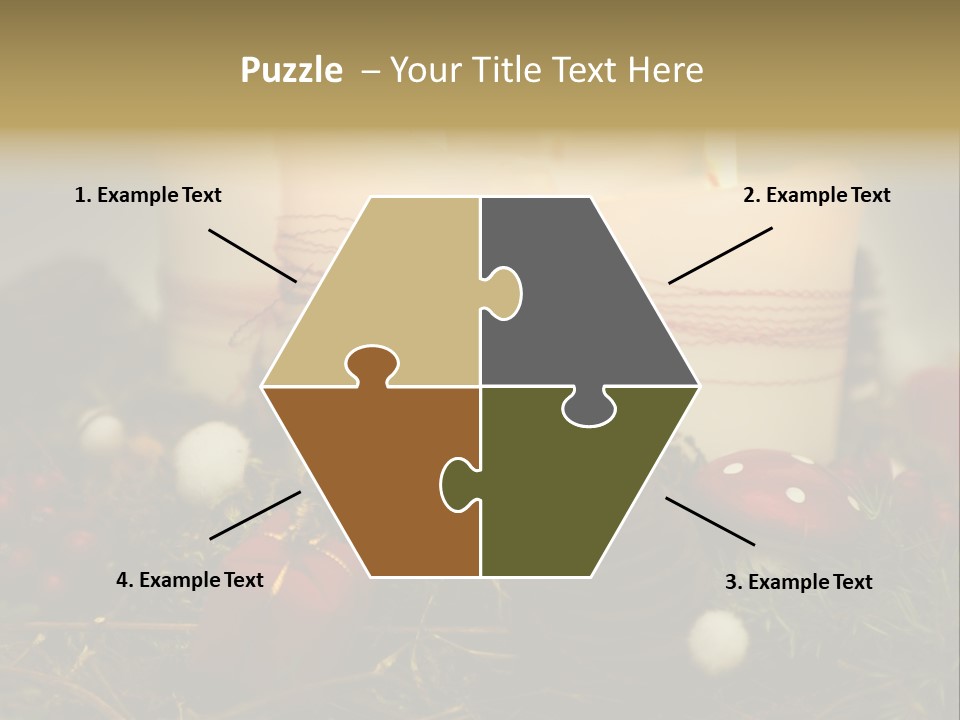 Christmas Decoration Moss Christmas Wreath PowerPoint Template