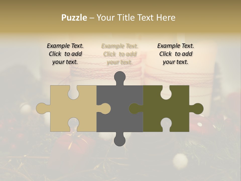 Christmas Decoration Moss Christmas Wreath PowerPoint Template