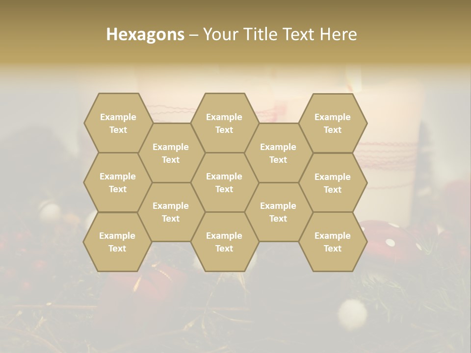 Christmas Decoration Moss Christmas Wreath PowerPoint Template