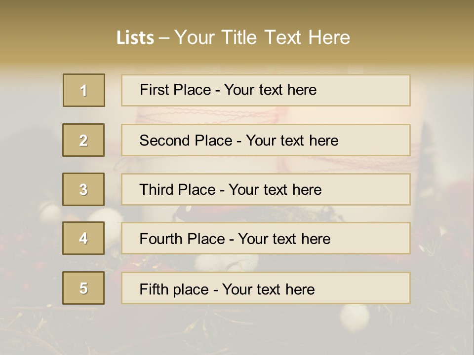 Christmas Decoration Moss Christmas Wreath PowerPoint Template