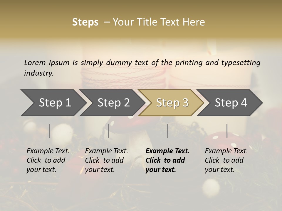 Christmas Decoration Moss Christmas Wreath PowerPoint Template