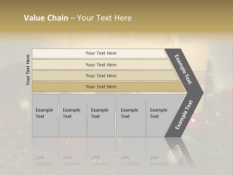 Christmas Decoration Moss Christmas Wreath PowerPoint Template