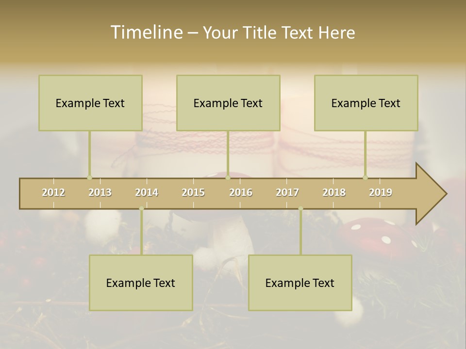 Christmas Decoration Moss Christmas Wreath PowerPoint Template
