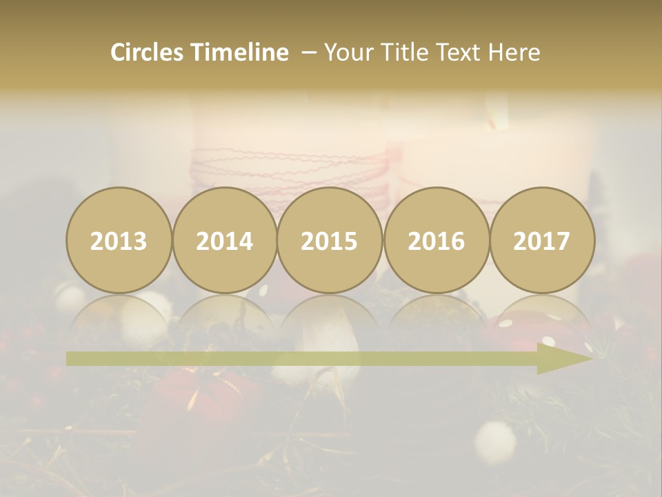 Christmas Decoration Moss Christmas Wreath PowerPoint Template