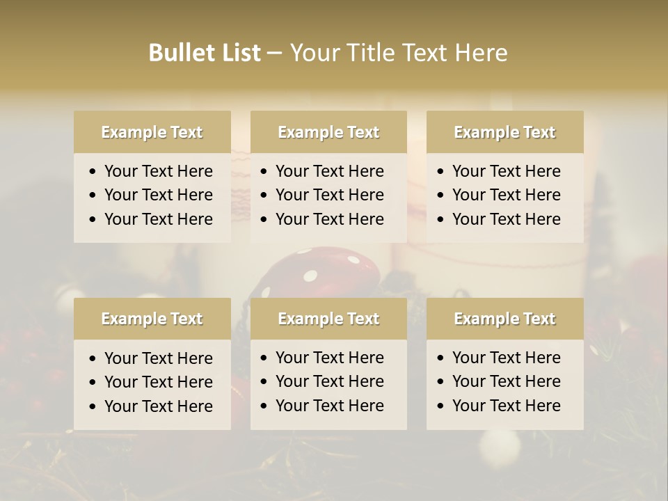 Christmas Decoration Moss Christmas Wreath PowerPoint Template