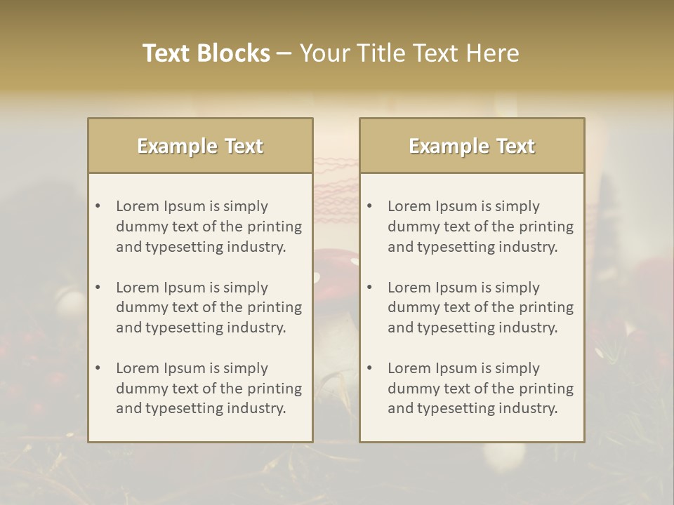 Christmas Decoration Moss Christmas Wreath PowerPoint Template