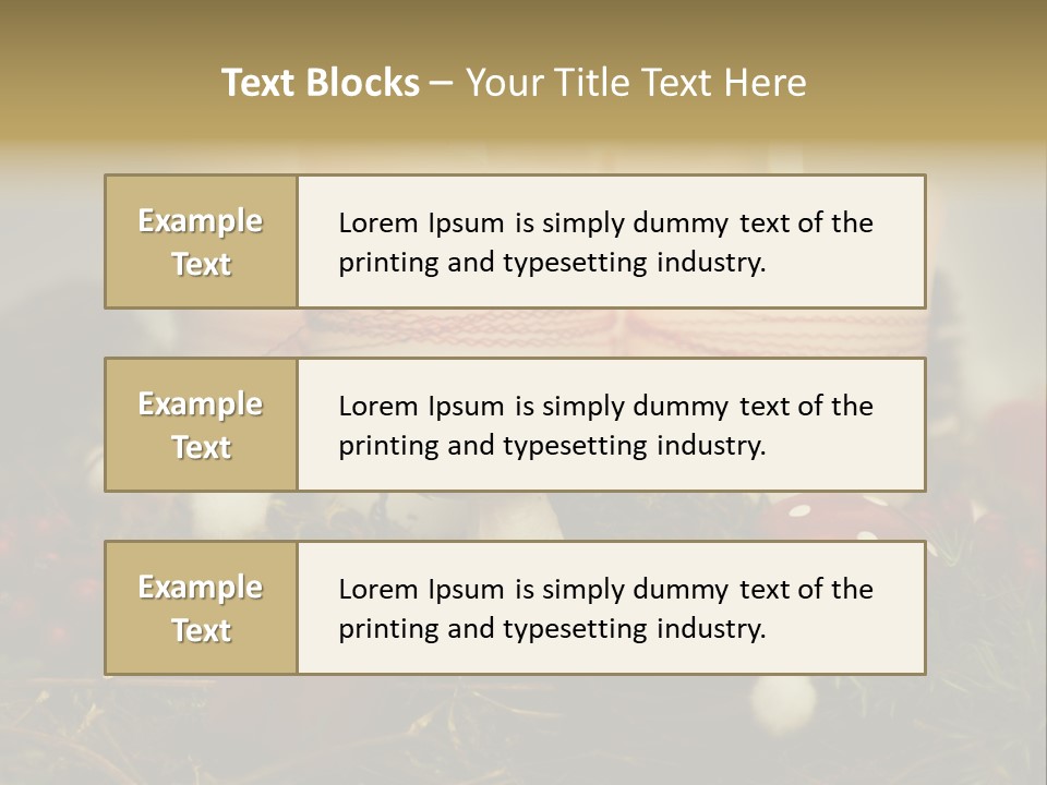 Christmas Decoration Moss Christmas Wreath PowerPoint Template