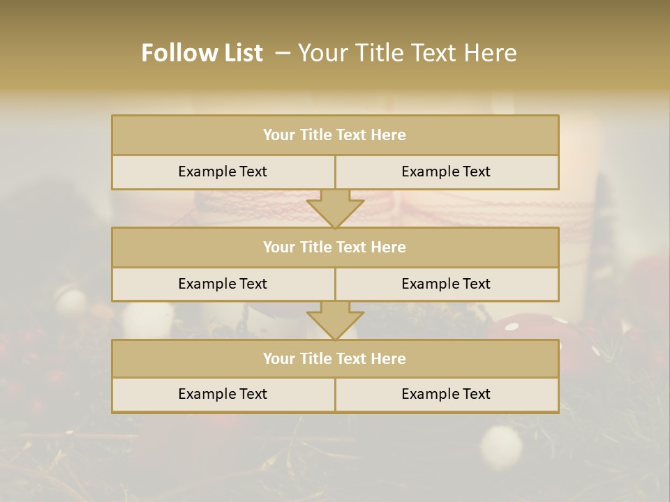 Christmas Decoration Moss Christmas Wreath PowerPoint Template