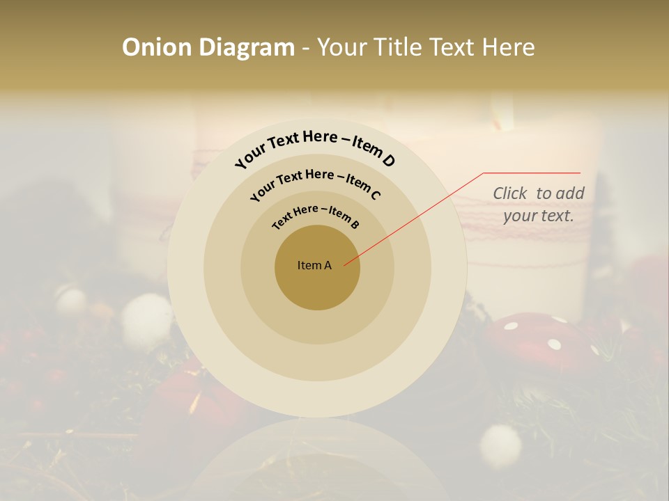 Christmas Decoration Moss Christmas Wreath PowerPoint Template