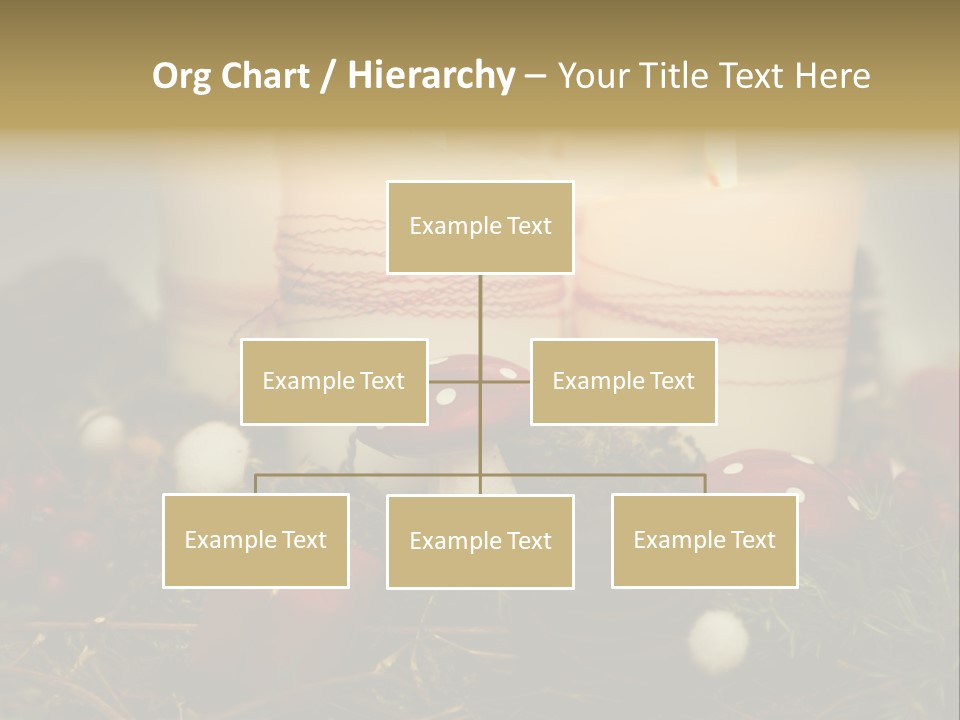 Christmas Decoration Moss Christmas Wreath PowerPoint Template