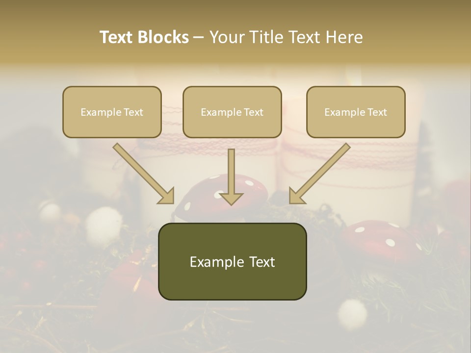 Christmas Decoration Moss Christmas Wreath PowerPoint Template
