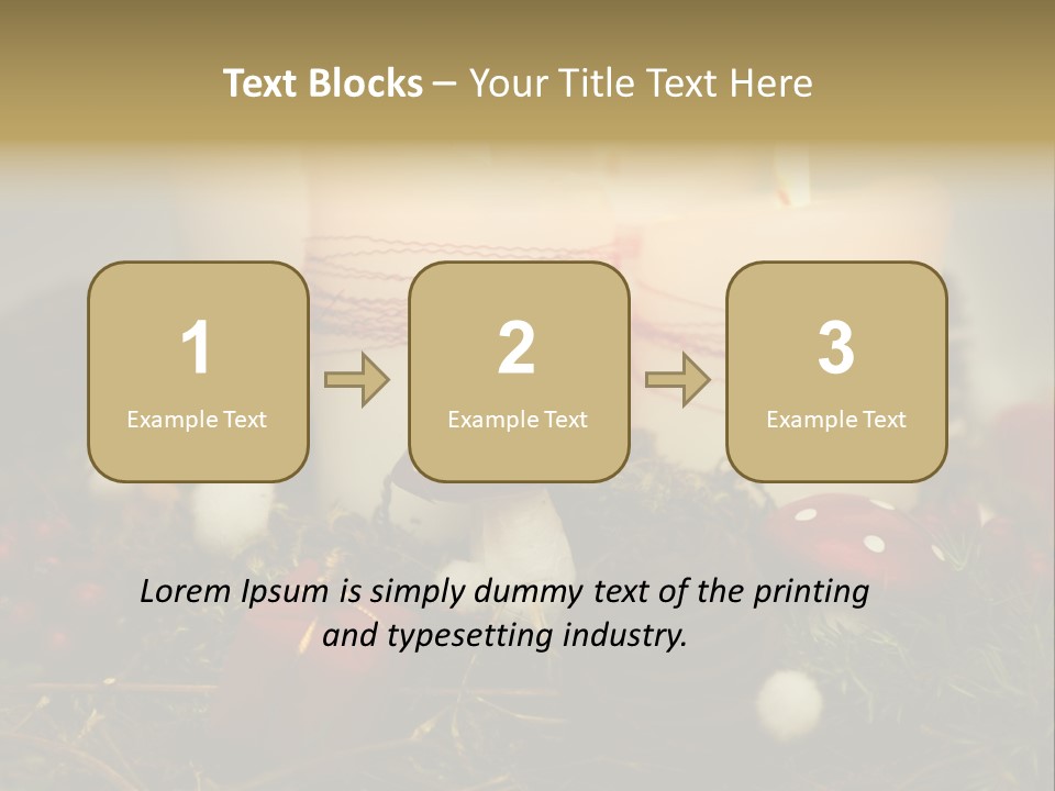 Christmas Decoration Moss Christmas Wreath PowerPoint Template