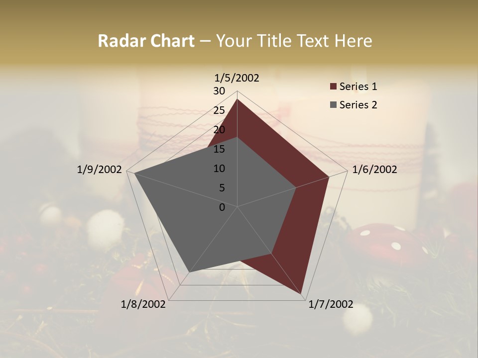 Christmas Decoration Moss Christmas Wreath PowerPoint Template