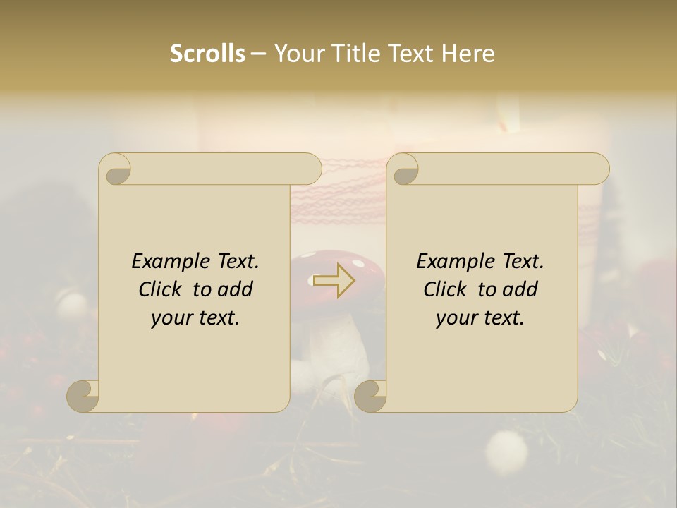 Christmas Decoration Moss Christmas Wreath PowerPoint Template