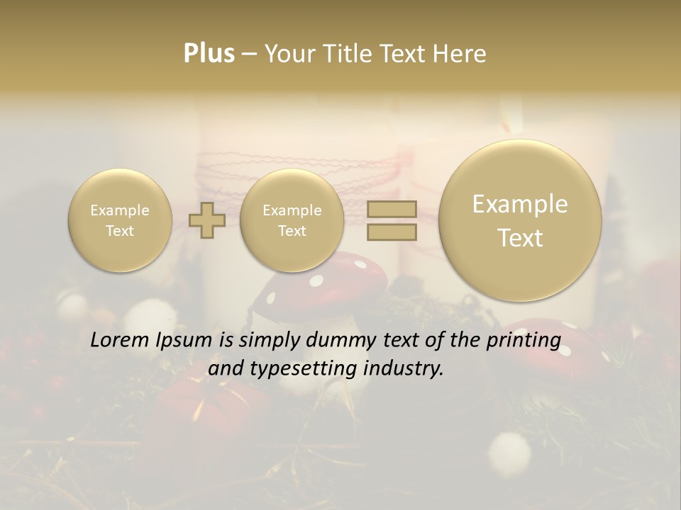 Christmas Decoration Moss Christmas Wreath PowerPoint Template
