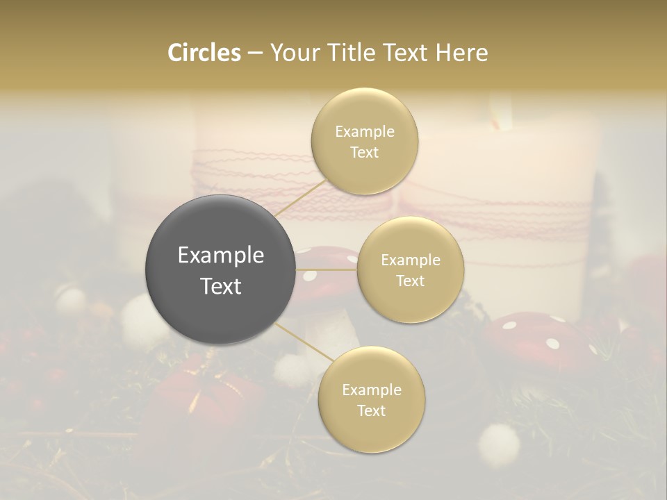 Christmas Decoration Moss Christmas Wreath PowerPoint Template