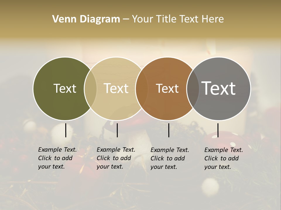 Christmas Decoration Moss Christmas Wreath PowerPoint Template