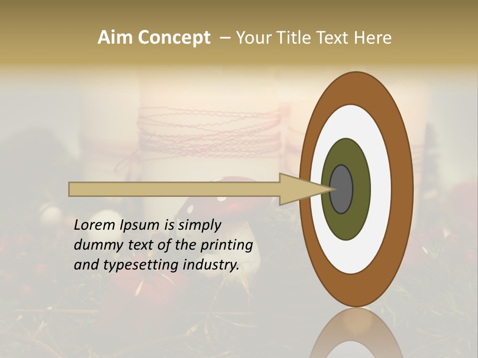 Christmas Decoration Moss Christmas Wreath PowerPoint Template