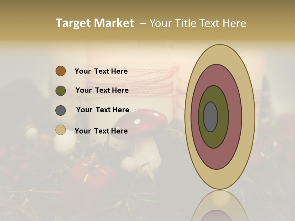 Christmas Decoration Moss Christmas Wreath PowerPoint Template